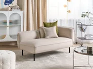 Right-Hand Chaise Longue CHEVANNES Boucle Light Beige_858658