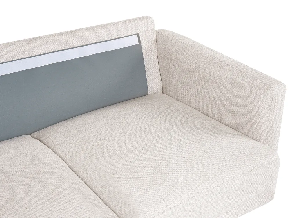 Ecksofa 2-Sitzer BREDA Stoff Hellbeige rechtsseitig_1078063