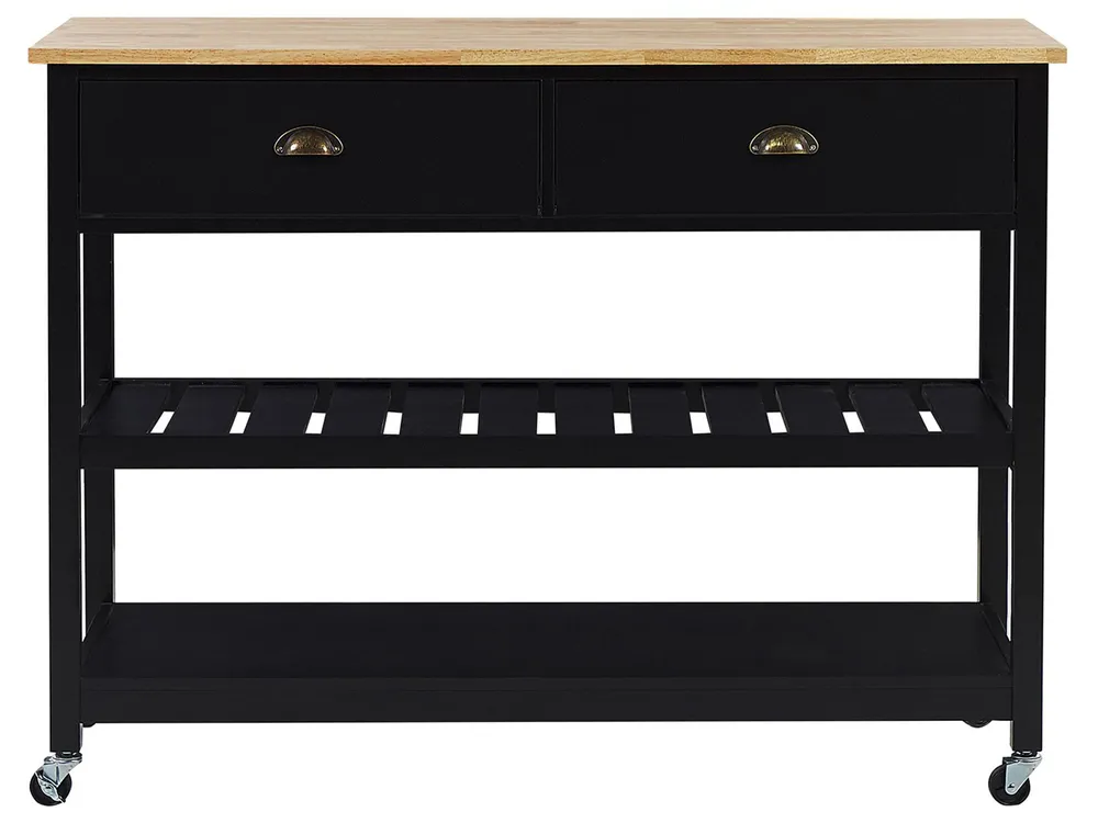 Servierwagen NAVARINO Holz Schwarz_774592