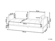 Sofa 3-Sitzer SKAVEN Stoff Cremeweiß_954642