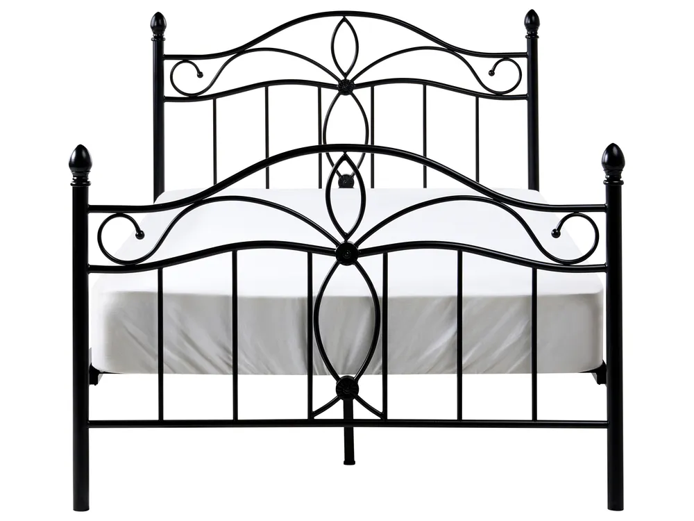 Bett mit Lattenrost Metall ANTLIA 120 x 200 cm Schwarz_1026538