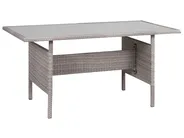 Gartentisch VITERBO 145 cm 80 cm Glas Hellgrau_862746
