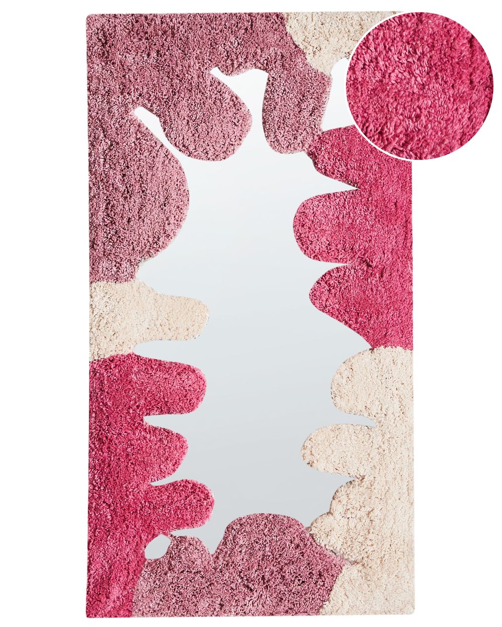 Miroir CAGERI 41 cm 75 cm Coton Rose