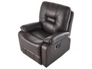 Sofa Set manuell verstellbar 6-Sitzer BERGEN Kunstleder Braun_681643