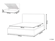 Postelja s prostorom za shranjevanje BRENON Svetlo bež 160 x 200 cm_1055980