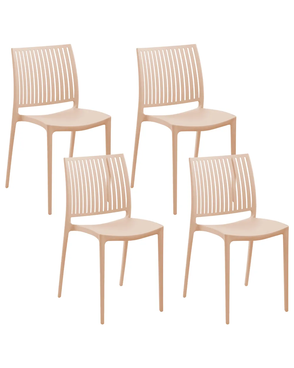 Gartenstuhl 4er Set ILLUMANI Beige