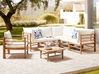 Lounge Set mit Tisch 6-Sitzer CERRETO Bambus Cremeweiß