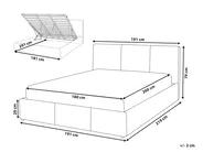 Bett mit Stauraum BOUSSE Samtstoff Dunkelgrau 180 x 200 cm_862653