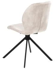 Esszimmerstuhl 4er Set drehbar MORRISON Samtstoff Hellbeige_1041318