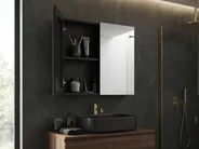 Bad-Spiegelschrank NAVARRA 80 cm 70 cm Schwarz_905871