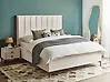 Schlafzimmer komplett Set 3-teilig Bouclé cremeweiß verschiedene Größen SEZANNE