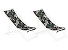 Set of 2 Sun Lounger Replacement Fabrics ANZIO/AVELLINO 113 x 44 cm Black