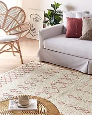Teppich BUXAR Beige 160 x 230 cm Baumwolle_1179143