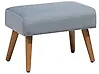Hocker TAKOMA II Samtstoff Grau