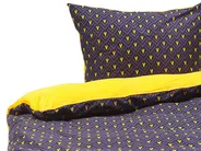 Bettwäsche-Set WALLINGFORD 155 x 220 cm Baumwollsatin Blau_803133