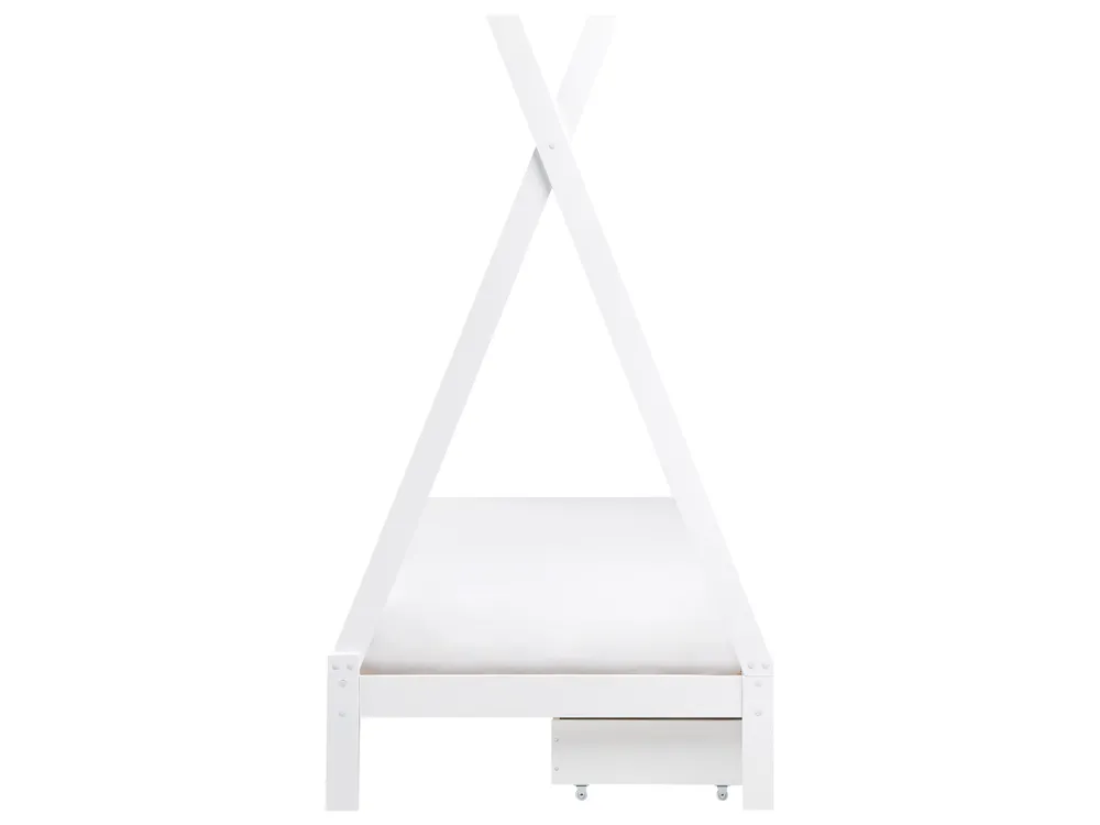Dječji krevet s ladicama Teepee Borovo drvo DEVAY 90 x 200 cm Bijeli_963568