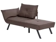 Linksseitige Chaiselongue ROCAMADOUR Stoff Braun_1029269
