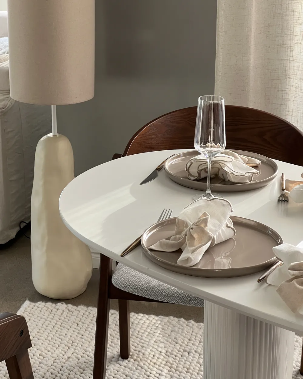 Dining Table PEERY White 198 cm 93 cm_1017992
