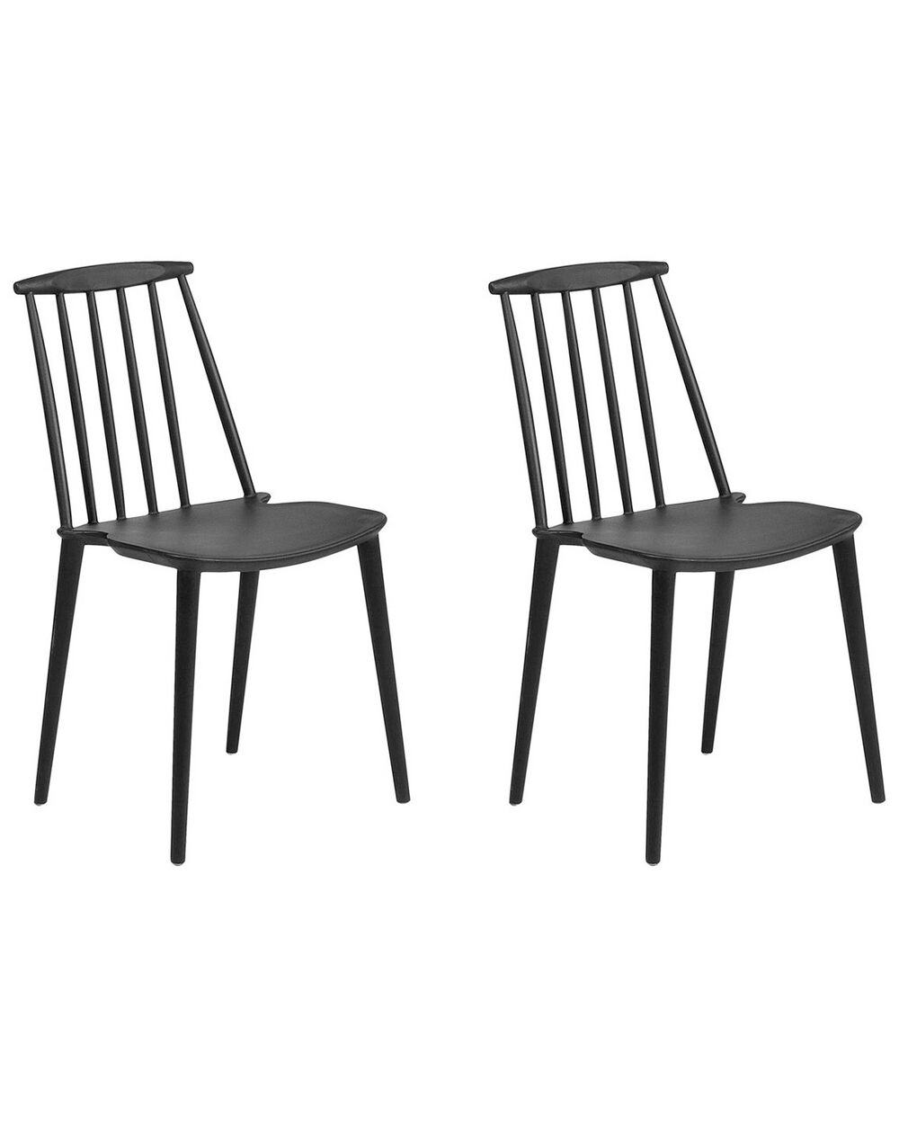 Set of 2 Dining Chairs VENTNOR Black