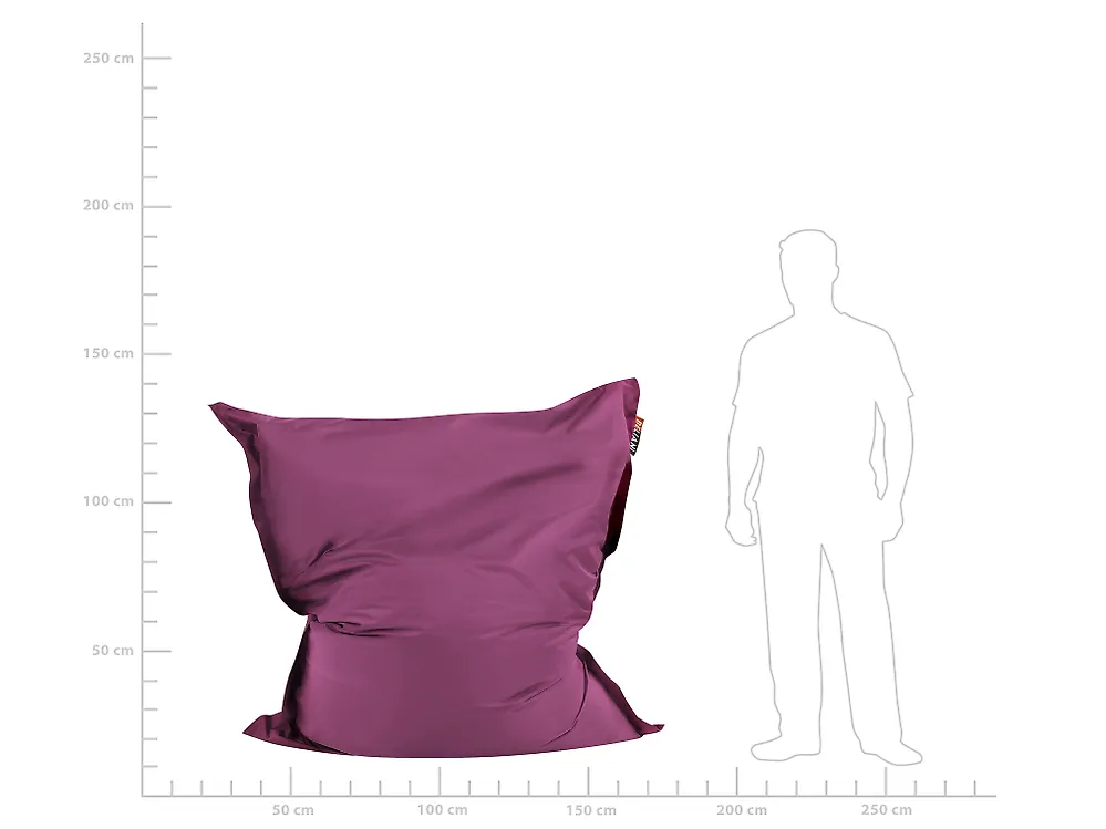 Bean Bag Cover FUZZY 140 cm 180 cm Purple_1168871