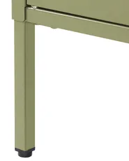 Glass Display Sideboard SARRE 90 cm Metal Green_1069138