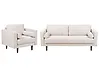 Sofa Set 4-Sitzer NURMO Stoff Hellbeige