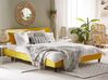 Bett mit Lattenrost Samtstoff FITOU 180 x 200 cm Gelb