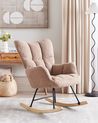 Schaukelsessel OULU Bouclé Sandbeige