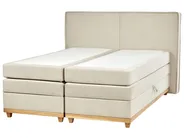 Boxspringbett mit Stauraum DYNASTY Stoff Beige 160 x 200 cm_873556