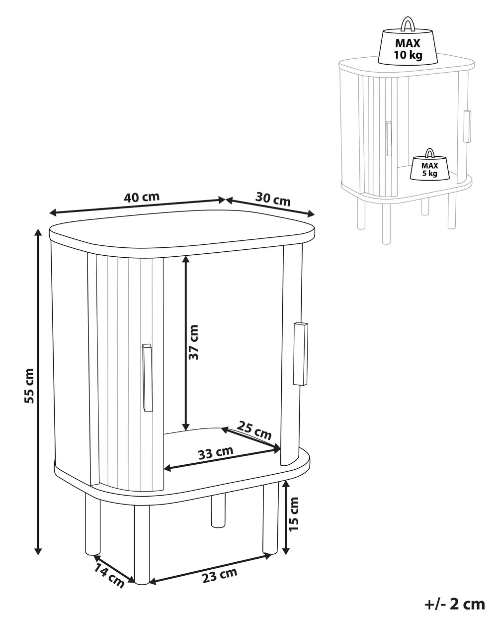 Bedside Table BRADLEY Brown_900946