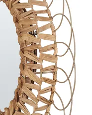 Wandspiegel PAMOL 67 cm 67 cm Geflecht Naturfarben_904470