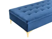Ottomane mit Stauraum ABERDEEN Samtstoff Marineblau_970777