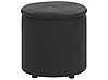 Pouf mit Stauraum MARYLAND Kunstleder Schwarz