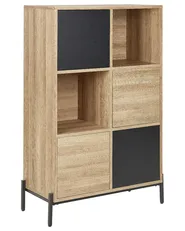 Shelving Unit MOINES 135 cm Brown/ Black_860534