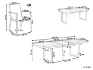 Gartenmöbel Set 8-Sitzer VALCANETTO/BUSSETO Metall Schwarz_846219