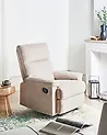 Recliner Chair EVERTON with Footrest Fabric Beige