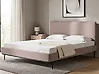 Bett mit Lattenrost Stoff CORIO 160 x 200 cm Taupe