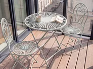 Outdoor Bistrotisch klappbar TRENTO 70 cm 70 cm Metall Hellgrün_1155084