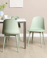 Set of 2 Dining Chairs FOMBY Light Green_902829