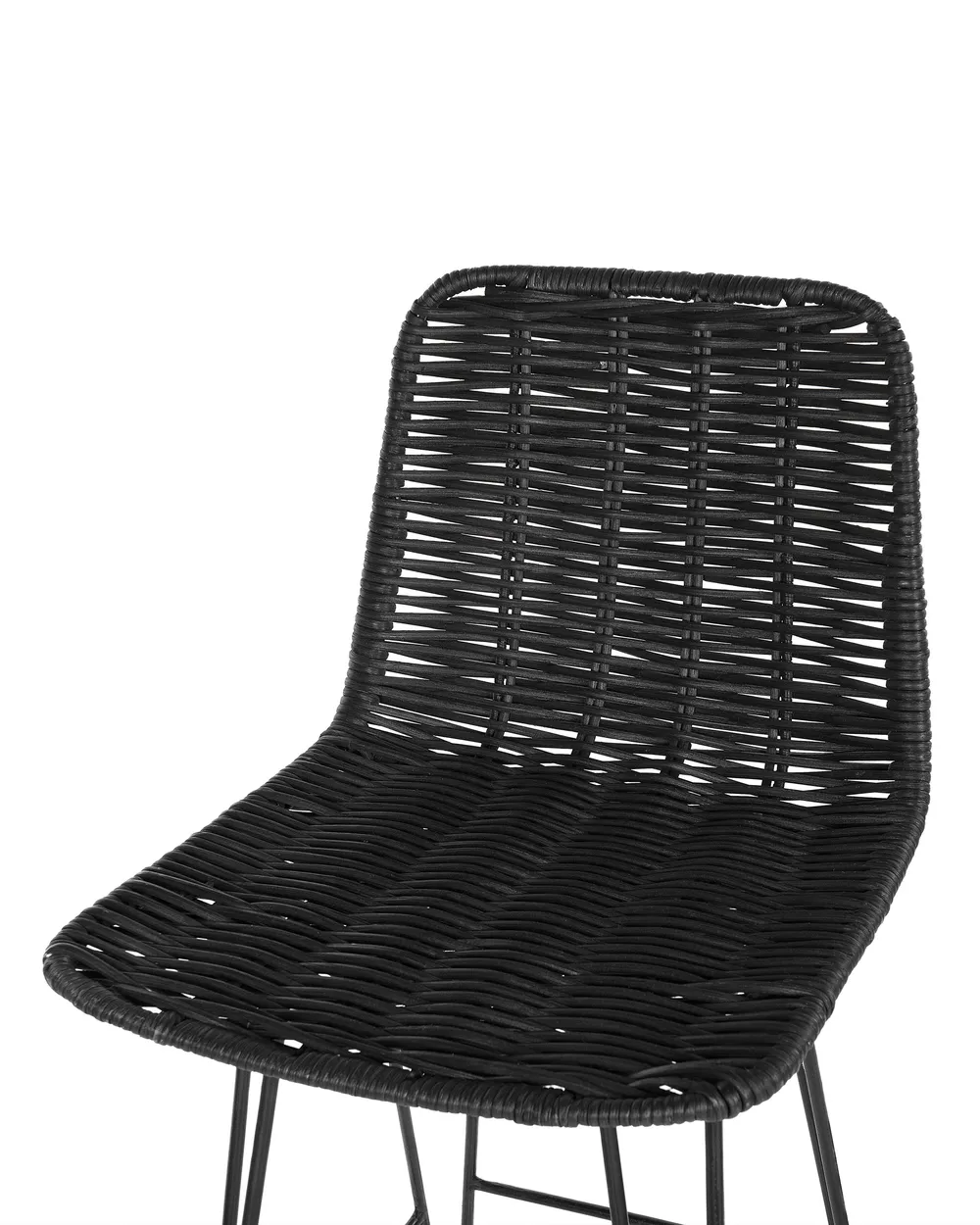 Set mit 2 Barstühlen CASSITA Rattan Schwarz_760416
