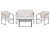 Lounge Set mit Tisch 4-Sitzer VEZZANA Metall Hellbeige