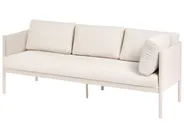 Garten Ecksofa mit Tisch 5-Sitzer TONARA Metall Hellbeige rechtsseitig_1125127