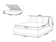 Krevet s prostorom za pohranu CAMPAN Sivo-bež 160 x 200 cm_1056149