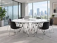 Klappbares Eck-Schreibtischmodul BENDI 90 cm x 64 cm Weiß_1185242
