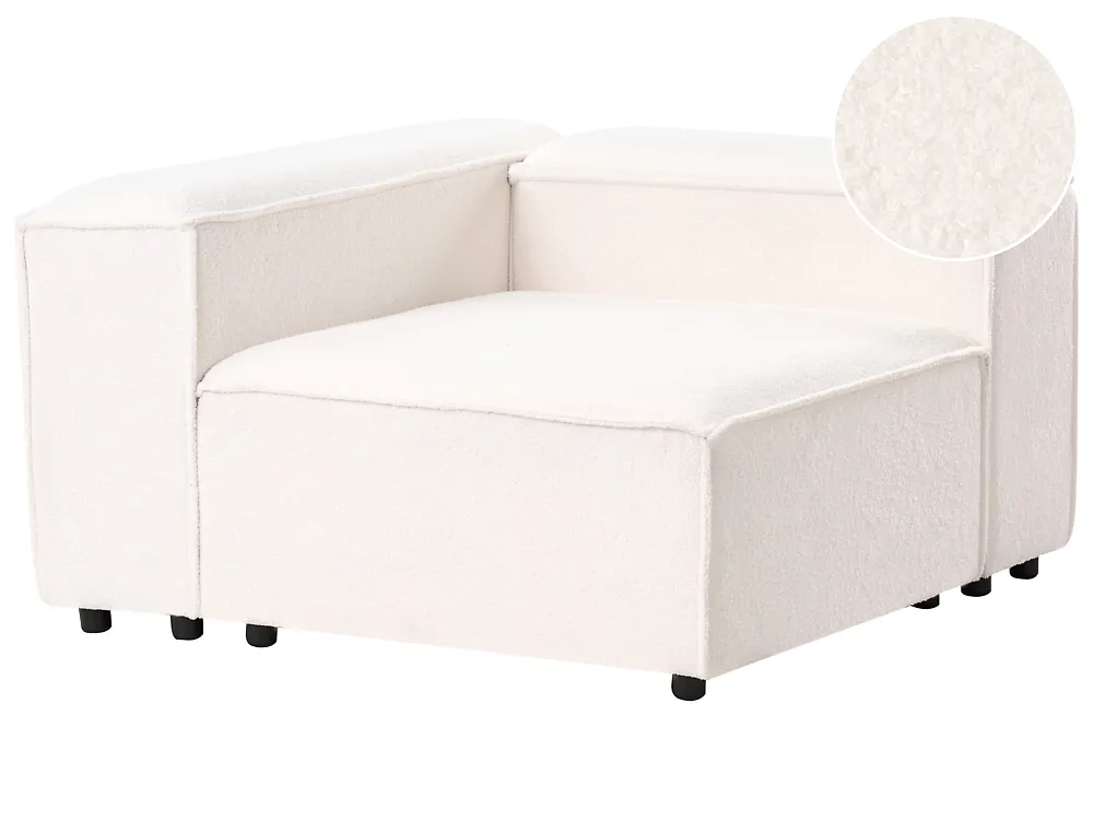 Eckmodul ARDAL Bouclé Cremeweiß