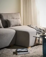 Modul Ecksofa NERBO Stoff Grau linksseitig_1035186