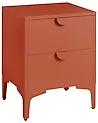 Nachttisch mit 2 Schubladen ARDURA Metall Goldbraun