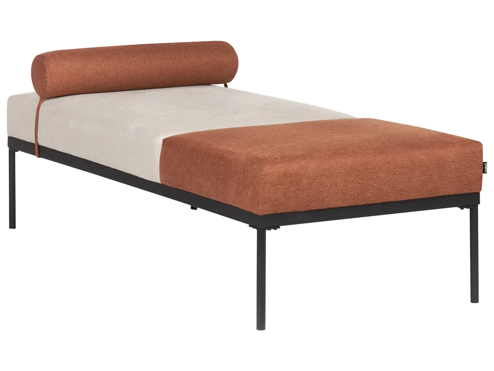 Chaiselongue MALMOS Kunstleinen Goldbraun