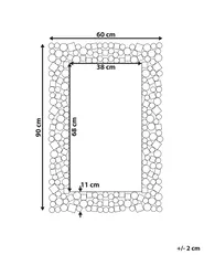 Wall Mirror MERNEL 60 cm 90 cm Silver_773193