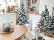 Artificial Snowy Christmas Tree BASSIE 210 cm White_837607